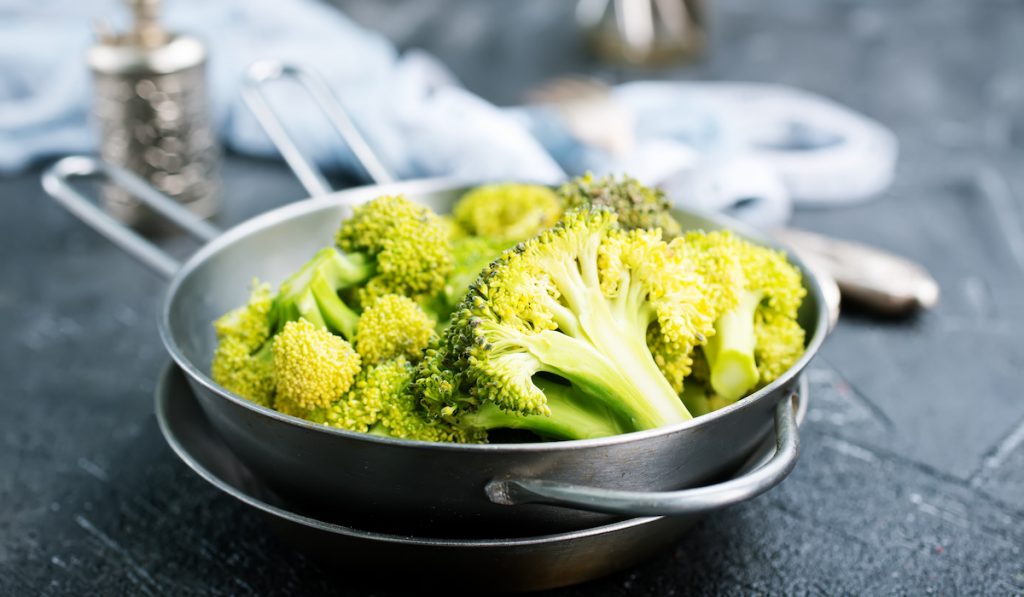 broccoli on pan