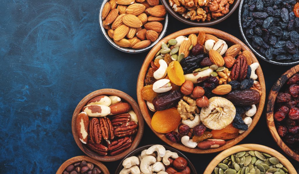 assorted nuts and dried fruits